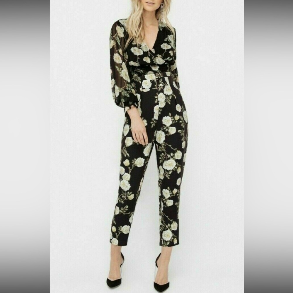 SHEIKE Antique Rose Black Floral Office High Waisted Pants NWT RRP$119.95 - Picture 12 of 12